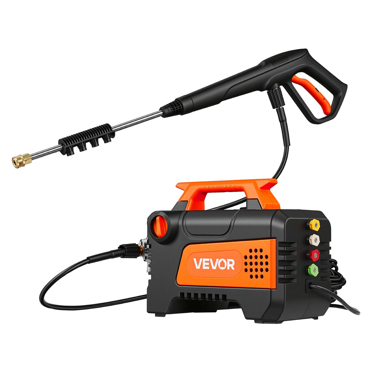 VEVOR Electric Pressure Washer, 1958 Max PSI 2.5 Max GPM, Portable Power Washer with 4 Nozzles, Metal Extension Wand, Commercial-Grade 5-Piston Plunger Pump, High Pressure for  Cars,Driveways,Patios - BXDDGYQXJJLDYW4ID001V1 - view 10