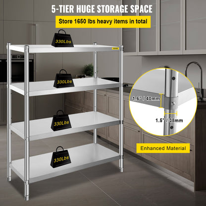 VEVOR Stainless Steel Shelving - Select Your Configuration - BXG4CHJ0000000001V0 - view 3