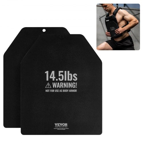 VEVOR Weight Vest Plates, 14.5 LB Pairs, Premium Steel Weighted plates, Contoured Ergonomic Fit – WODs, Additional Weight for Weight Vests, for Strength Training, Running, Fitness, Heavy Workouts - BXGBPBSP145LFBXJ5V0 - view 2