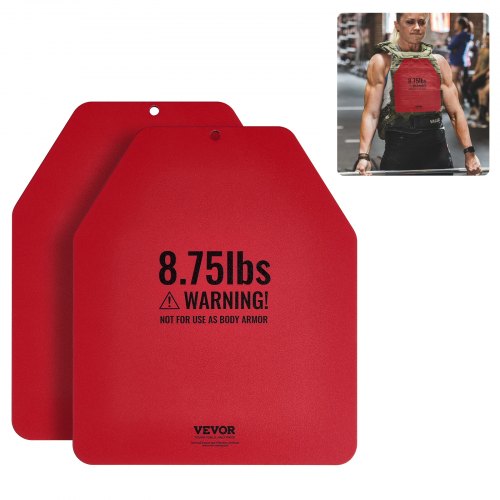 VEVOR Weight Vest Plates, 8.75 LB Pairs, Premium Steel Weighted plates, Contoured Ergonomic Fit – WODs, Additional Weight for Weight Vests, for Strength Training, Running, Fitness, Heavy Workouts - BXGBPBSP875LPAWECV0 - view 2