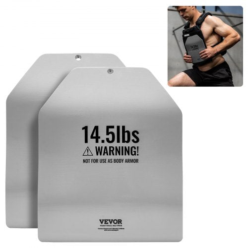 VEVOR Curved Weight Vest Plates, 14.5 LB Pairs, Premium Steel Weighted plates, Contoured Ergonomic Fit – WODs, Additional Weight for Weight Vests, for Strength Training, Running, Heavy Workouts - BXGBQBSP145L4KYMQV0 - view 2