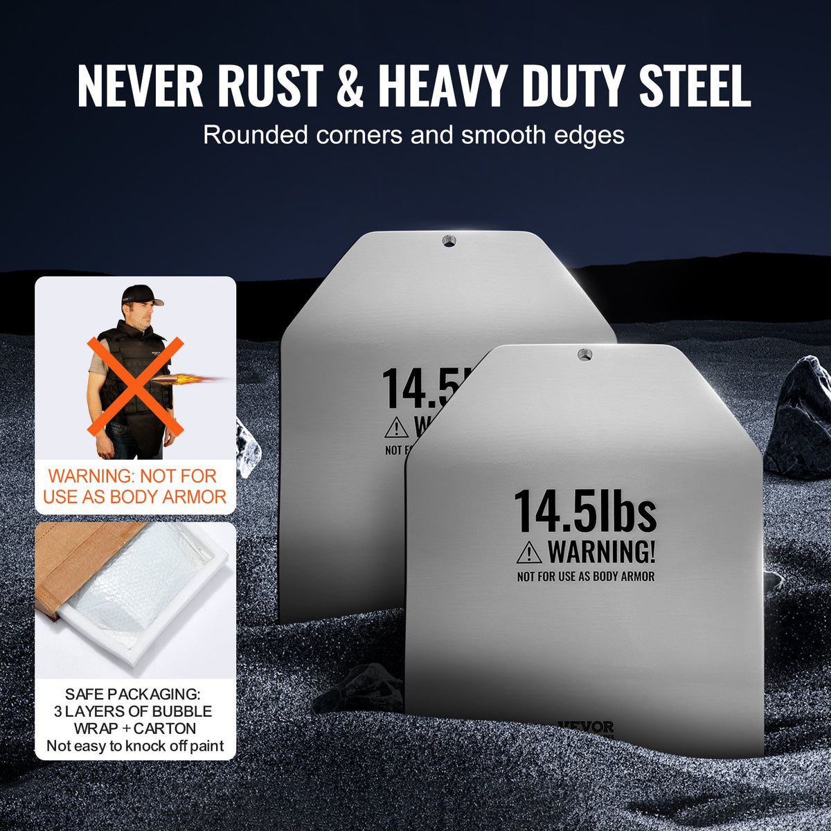 VEVOR Curved Weight Vest Plates, 14.5 LB Pairs, Premium Steel Weighted plates, Contoured Ergonomic Fit – WODs, Additional Weight for Weight Vests, for Strength Training, Running, Heavy Workouts - BXGBQBSP145L4KYMQV0 - view 6