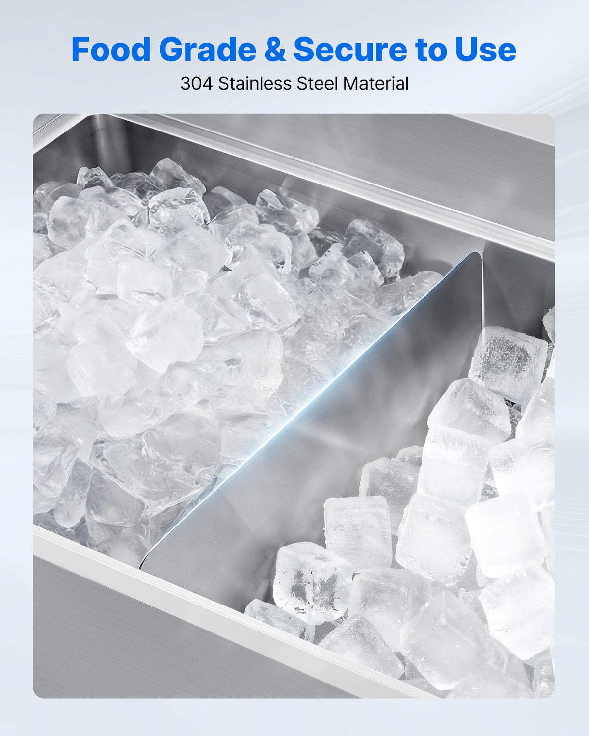 VEVOR Ice Bin Partition, 15.2 x 5.55 Inch, Stainless Steel Divider for 19 Inch Bar Ice Bins, Stable Bottom Support & Easy to Clean, Food Grade 304 Stainless Steel for Kitchen, Bar, Restaurant, Pub - BXGCBCPJBXGGZTPSZ001V0 - view 5