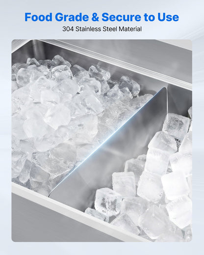 VEVOR Ice Bin Partition, 15.2 x 5.55 Inch, Stainless Steel Divider for 19 Inch Bar Ice Bins, Stable Bottom Support & Easy to Clean, Food Grade 304 Stainless Steel for Kitchen, Bar, Restaurant, Pub - BXGCBCPJBXGGZTPSZ001V0 - view 5