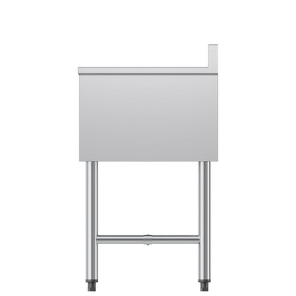 VEVOR 3 Compartment Sink, 18-Gauge 304 Stainless Steel, 10" x 14" x 10" Bowl Size, 3 Bay Commercial Under Bar Sink with Backsplash and Efficient Drainage for Kitchen, Restaurant, Food Truck & Home Use - BXGDLSSCMSSC0LHIC001V0 - view 10