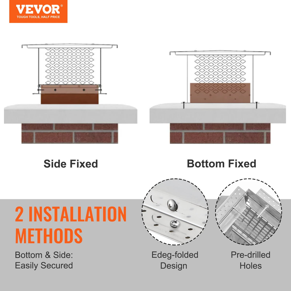 VEVOR Chimney Caps - Select Your Configuration - BXGFXPDYDGYSTSRS6V0 - view 2