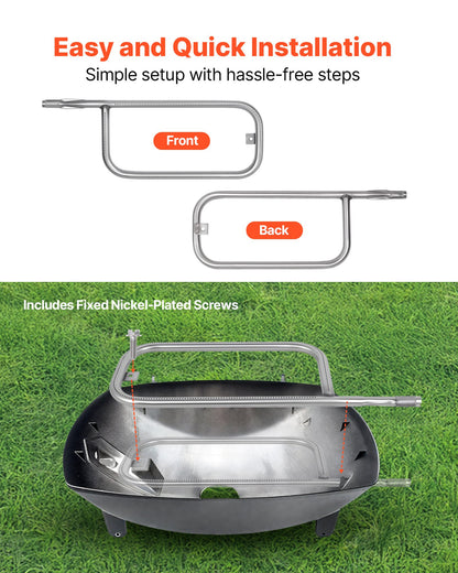 VEVOR Grill Burner Tube for Weber Q200, Q220, Q2000, Q2200, Q2400, 20.5 inch 304 Stainless Steel Tube Burner for Weber 396000, 396001, 396002, 566002, 53060001, Replacement Part 60041, 69956, 41862 - BXGGRSQPX205MQWM9001V0 - view 5