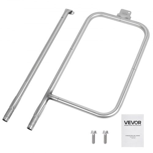 VEVOR Grill Burner Tube for Weber Q3200, Q300 (2013 & earlier), Q320, Q3000 (2014 & newer), 23.75 inch 304 Stainless Steel Tube Burner for Weber 404341, 57060001, 586002, Replacement Part 60036, 80385 - BXGGRSQPX2379RGET001V0 - view 2