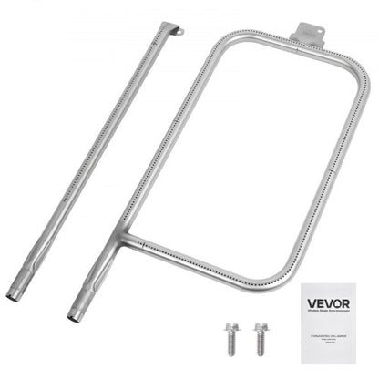 VEVOR Grill Burner Tube for Weber Q3200, Q300 (2013 & earlier), Q320, Q3000 (2014 & newer), 23.75 inch 304 Stainless Steel Tube Burner for Weber 404341, 57060001, 586002, Replacement Part 60036, 80385 - BXGGRSQPX2379RGET001V0 - view 2