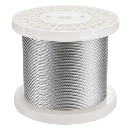VEVOR Wire Rope Kit, 1/8" 600 ft 316 Stainless Steel Cable with Cutter and Gloves, 1600 lbs Breaking Strength, 7x7 Strands Construction Marine Aircraft Grade for Handrail Stair Decking Fence Outdoors - BXGGSSBXG3160WC09V0 - view 9