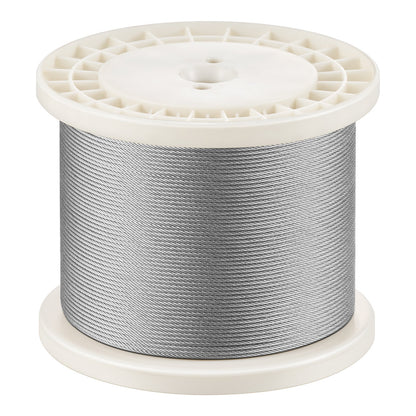 VEVOR Wire Rope Kit, 1/8" 1000 ft 316 Stainless Steel Cable with Cutter and Gloves, 1600 lbs Breaking Strength, 7x7 Strands Construction Marine Aircraft Grade for Handrail Stair Decking Fence Outdoors - BXGGSSBXG3163WG03V0 - view 9