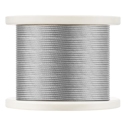 VEVOR Wire Rope Kit, 1/8" 1000 ft 316 Stainless Steel Cable with Cutter and Gloves, 1600 lbs Breaking Strength, 7x7 Strands Construction Marine Aircraft Grade for Handrail Stair Decking Fence Outdoors - BXGGSSBXG3163WG03V0 - view 10
