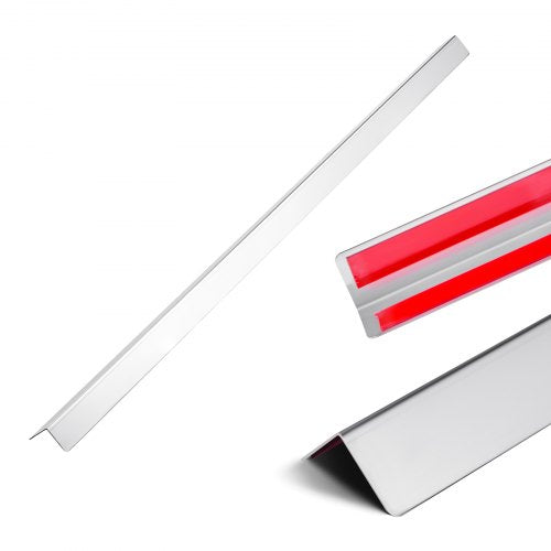 VEVOR Stainless Steel Wall Corner Protector, 1.5 x 1.5 x 48 inch, 10 Pack Metal Corner Guards, 304 Stainless Steel Edge Trim 90-Degree Angle for Home,Office,Commercial Wall Protection, with 3m Tape - BXGHJ11515INWZONI001V0 - view 2