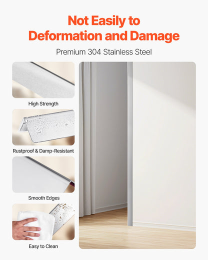 VEVOR Stainless Steel Wall Corner Protector, 1.5 x 1.5 x 96 inch, 10 Pack Metal Corner Guards, 304 Stainless Steel Edge Trim 90-Degree Angle for Home,Office,Commercial Wall Protection, with 3m Tape - BXGHJ1BXG10PTDGV3001V0 - view 4