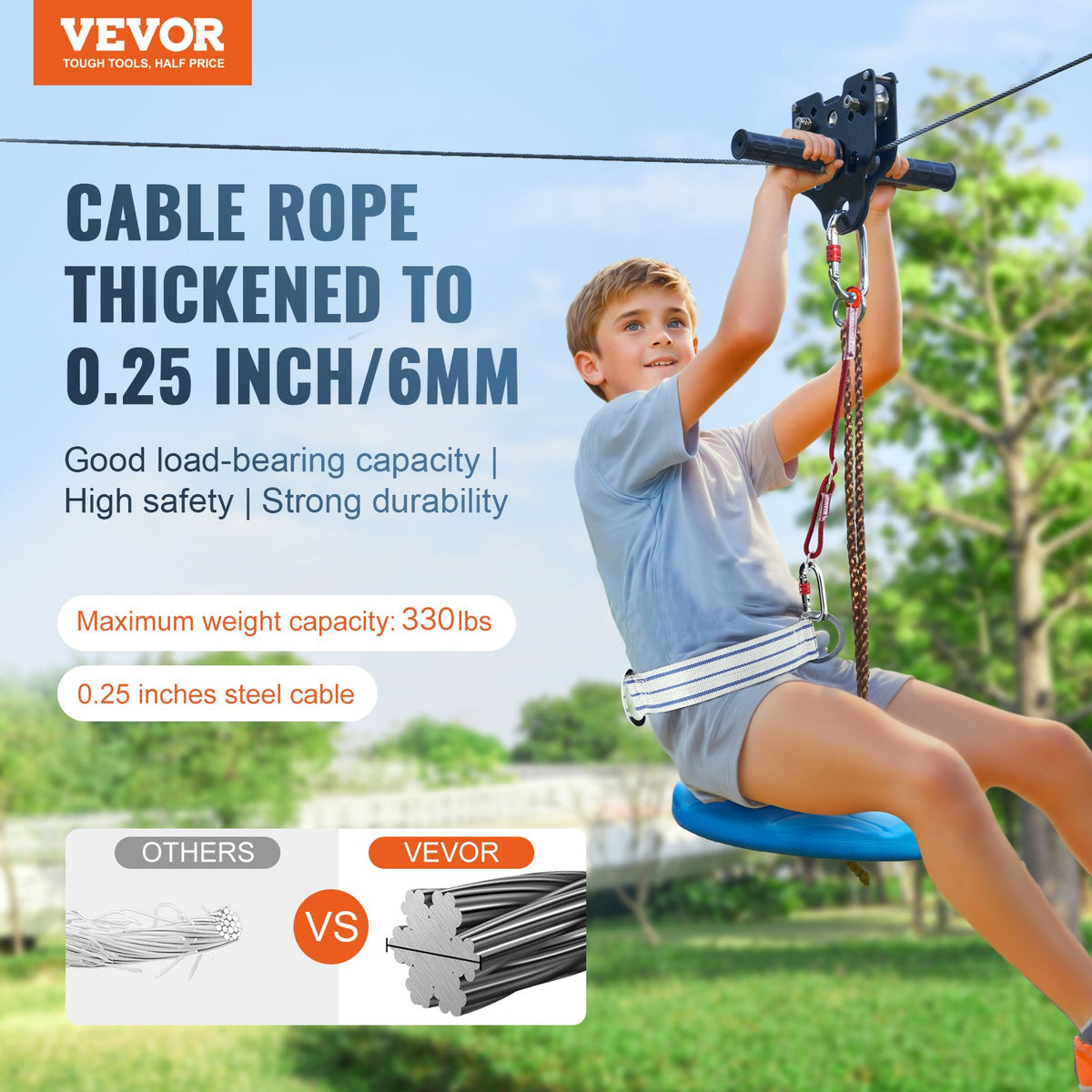 VEVOR Zipline Kit - Select Your Configuration - BXGHSTJ80YCBRY0IBV0 - view 2