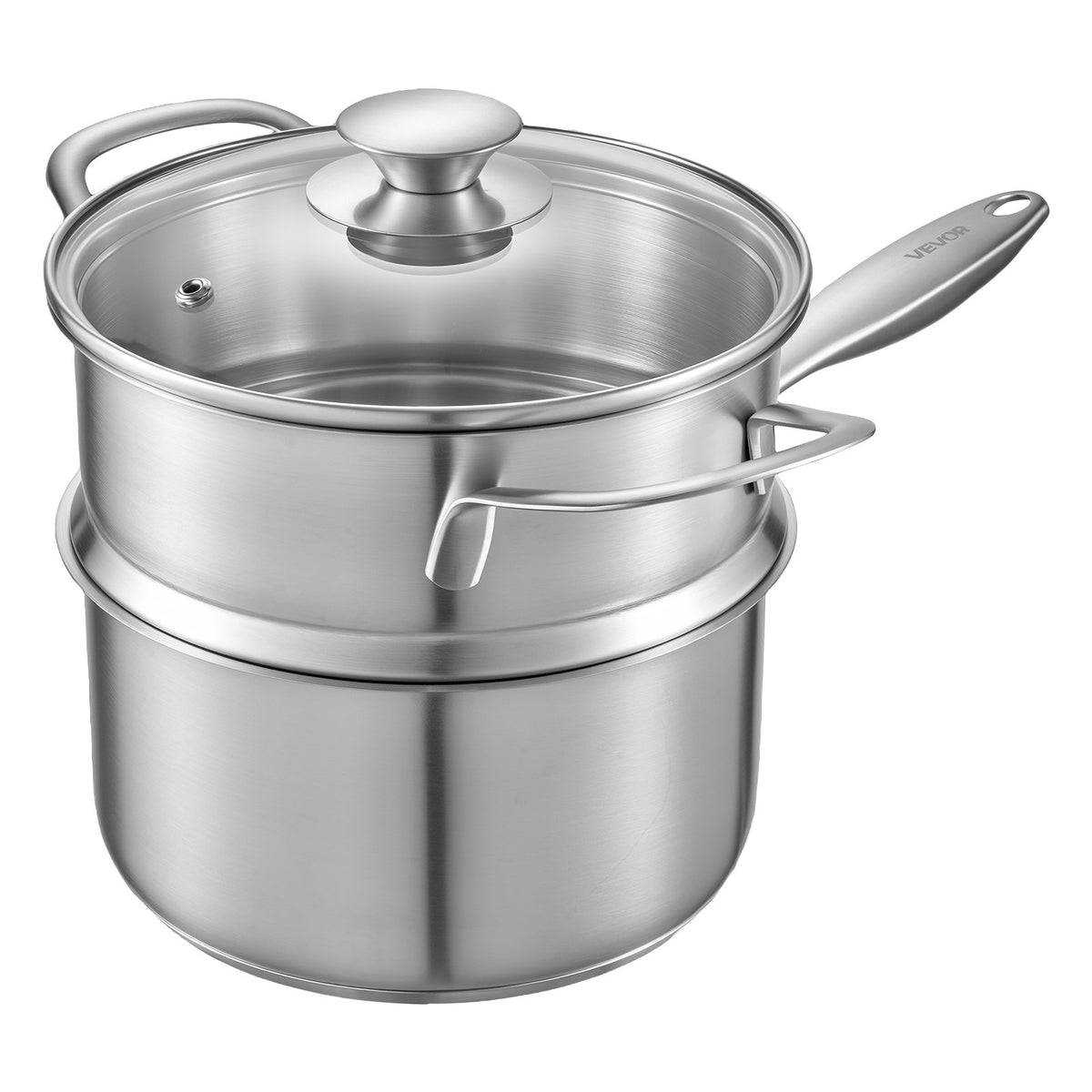 VEVOR 1.5 QT Saucepan with Steamer, Stainless Steel Saucepan with Glass Lid, Multipurpose Nonstick Stainless Steel Sauce Pot with Ergonomic Handle, Friendly for Oven, Dishwasher, Induction Cooker - BXGJG15QTDZLBUF9H001V0 - view 10