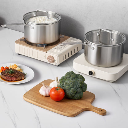 VEVOR 4 QT Saucepan, Stainless Steel Saucepan with Glass Lid, Multipurpose Nonstick Stainless Steel Small Cooking Sauce Pot with Ergonomic Handle, Friendly for Oven, Dishwasher, Induction Cooker - BXGJG4QT1JTWFU824001V0 - view 9