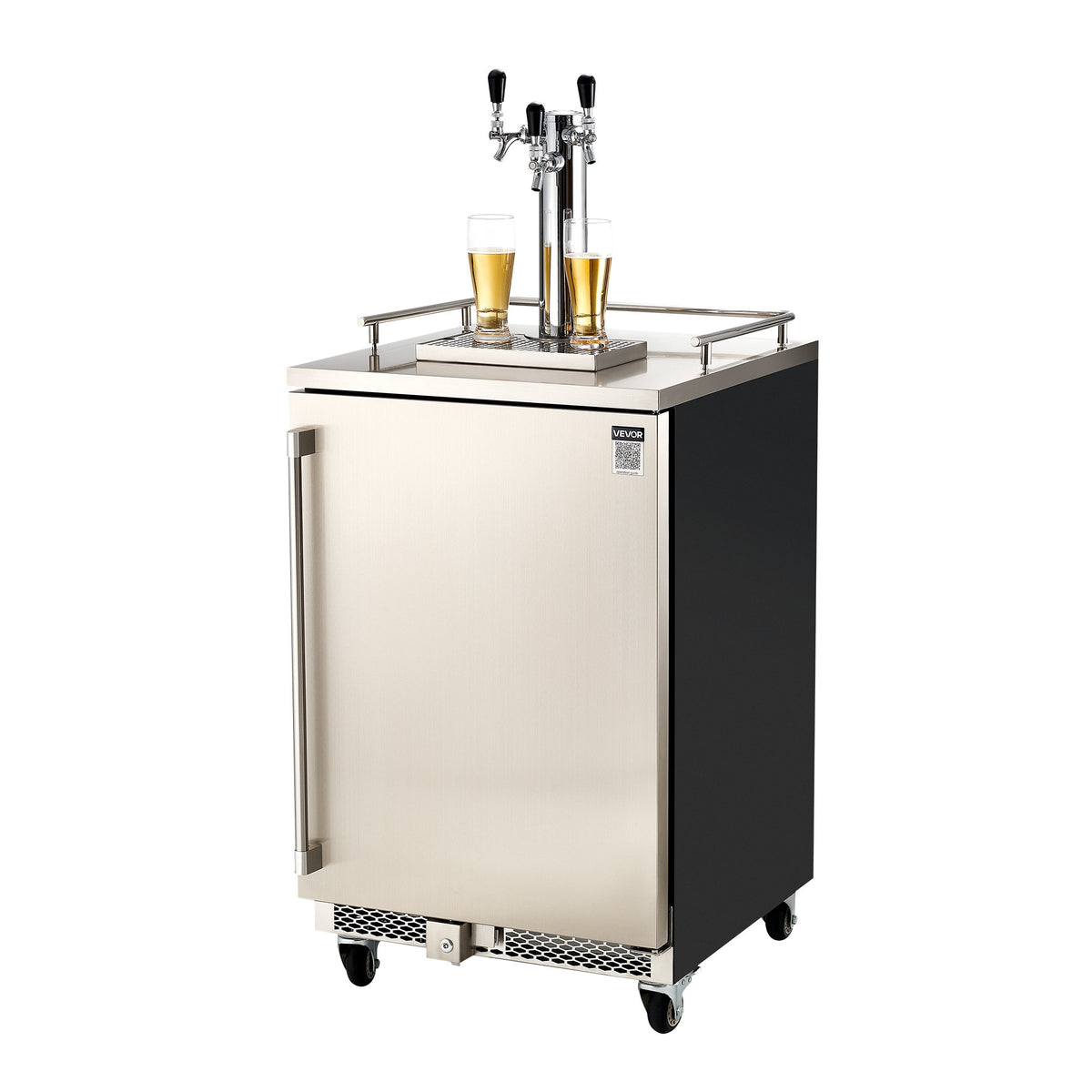 VEVOR Beer Kegerator, Triple Tap Commercial Draft Beer Dispenser for D system, Full Size Keg Refrigerator with 5lbs CO2 Tank, Hold 3 Sixth / 2 Slim / 3 Ball lock keg, 160L - BXGJSLSPJFPQ0H3CM001V1 - view 10