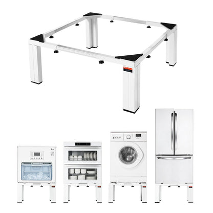 VEVOR Laundry Pedestal, 12 in Height, Washer and Dryer Pedestals with 1200 lbs Weight Load Capacity, 18.7-31 in Adjustable, Non-Slip Feet, Heavy-duty Steel Washing Machine Stand Universal Fit, White - BXGKSSZJBDL1KFCCH001V0 - view 1