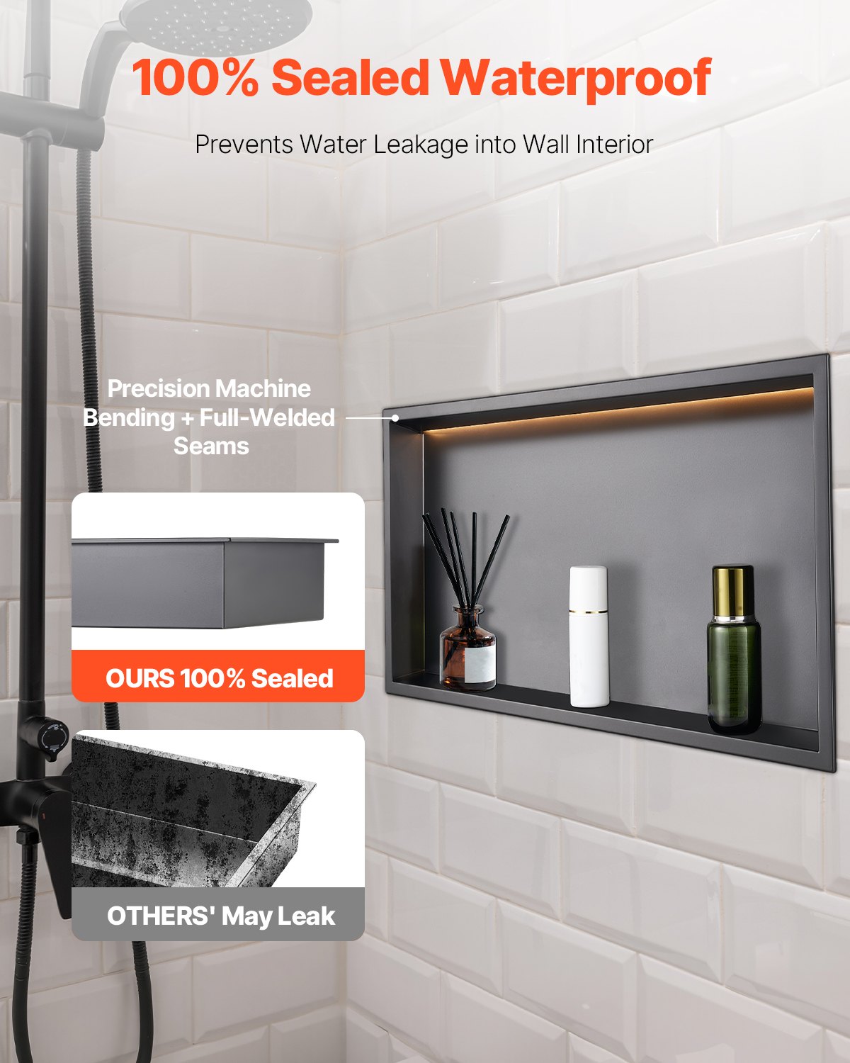 VEVOR Shower Niches - Select Your Configuration - BXGLYBKHS1C1RHCKZ001V7 - view 2