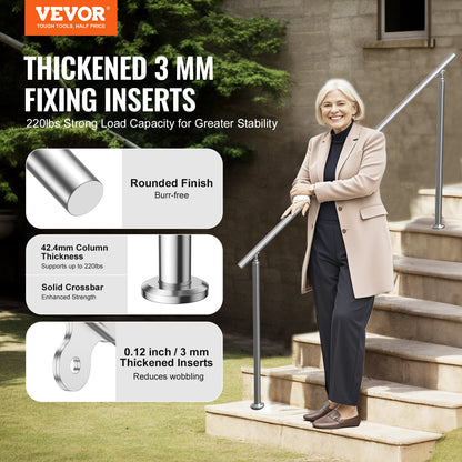 VEVOR Outdoor column stair handrail - Select Your Configuration - BXGSLZFS180C0LCPKV0 - view 2