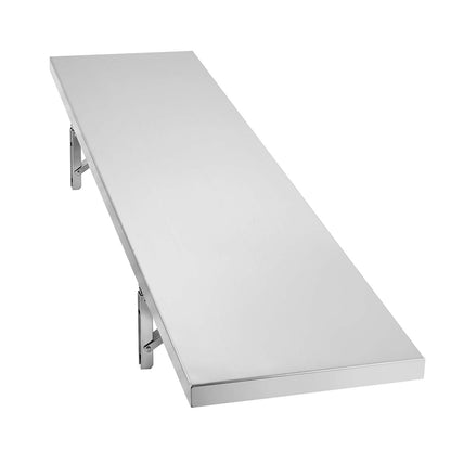 VEVOR Stainless Steel Shelf 12" x 72" Foldable Wall Mount Floating Shelf, Heavy-Duty Commercial Shelves with Brackets, 300LBS Capacity, Easy to Clean, Suitable for Restaurant, Home Kitchen, Garage - BXGTJZDK1JZ170PFO001V0 - view 10