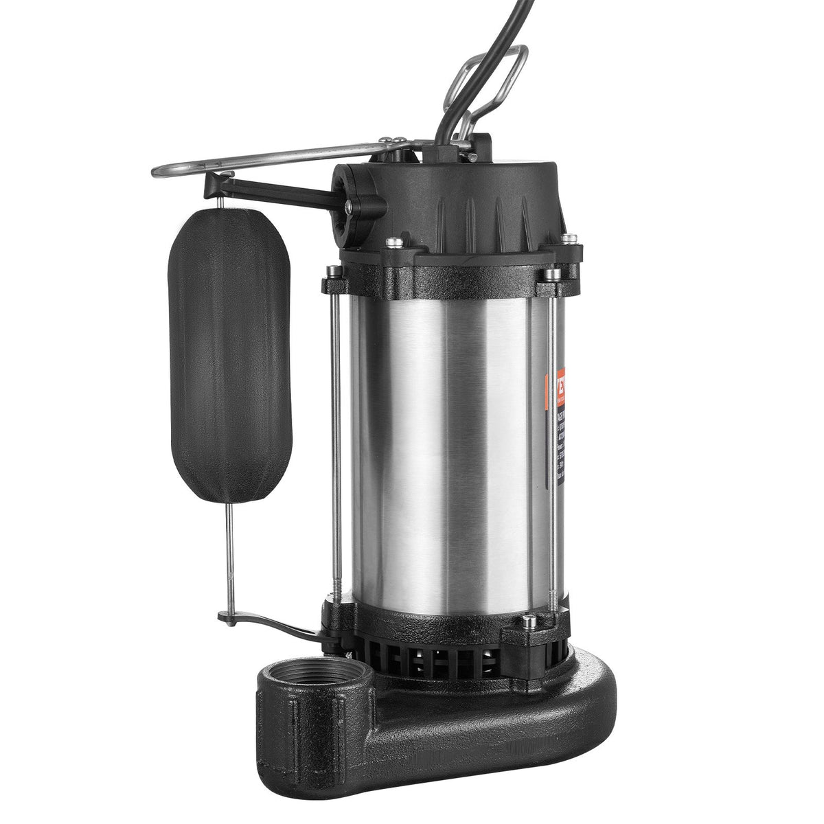 VEVOR Submersible Sewage Pump, 1HP 5770GPH, Cast Iron Sewage Water Pump with 34 ft Lift 10 ft Power Cord and Automatic Float Switch, Stainless Steel for Clean Flooded Basement Yard Farm Sewer - BXGWSBBXG10HFQ0Z8V1 - view 10