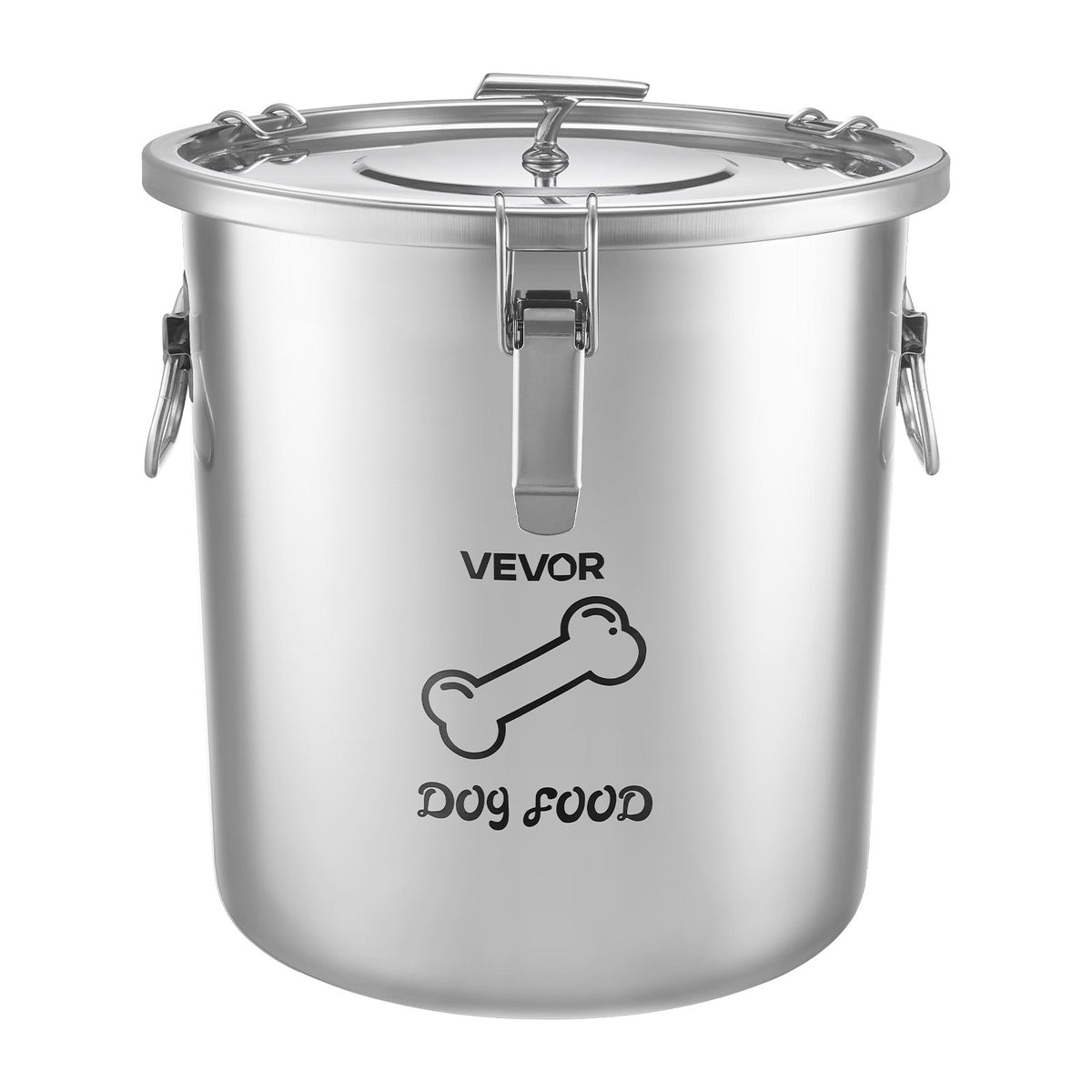 VEVOR Stainless Steel Dog Food Storage Container 17 lbs/5.28 Gal Capacity, for Living Room Kitchen, Airtight Lid & Dual Handles, 20L Large Metal for Dogs & Cats Food Rice Flour, Keep Fresh, Easy Clean - BXGXMXBXG1PCC3V5A001V0 - view 10
