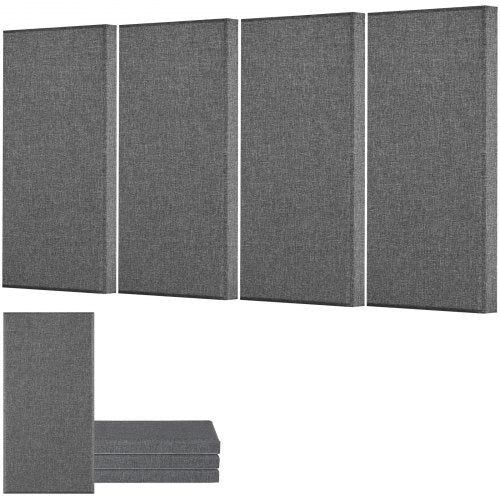 VEVOR 4 PCS Acoustic Panels, 2 inch Thick 23.6 x 11.8 inch Fiberglass Sound Absorbing Panels, Self-adhesive Soundproof Wall Boards, for Studios, Office, Home Theater,Meeting Room, Gray - BXGYBHS6030CODWP4001V0 - view 2