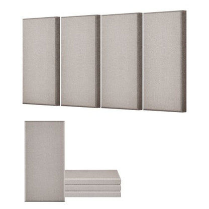VEVOR 4 PCS Acoustic Panels, 2 inch Thick 23.6 x 11.8 inch Fiberglass Sound Absorbing Panels, Self-adhesive Soundproof Wall Boards, for Studios, Office, Home Theater,Meeting Room, Camel - BXGYBTS6030CYTD57001V0 - view 2