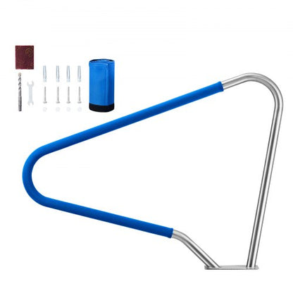 VEVOR Pool Rail, 48 x 36 inch Pool Handrail, 220 lbs Load Capacity Heavy Duty 304 Stainless Steel Swimming Handrail, Detachable Nonslip Sleeve, Rich Accessories, for Poolside, Water Parks, Spa Centers - BXGYCFSDDB4834UDG001V0 - view 2