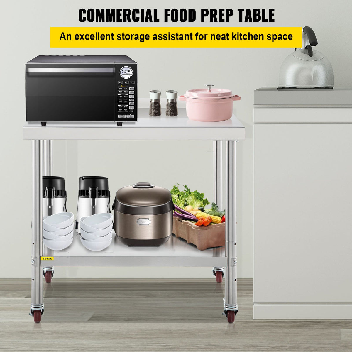 VEVOR Commercial Worktables - Select Your Configuration - BXGYDGZ302435N0U7V0 - view 2