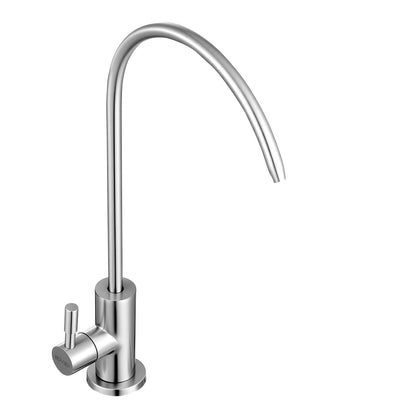 VEVOR Stainless Steel Faucet, Lead-Free Drinking Water Faucets, Reverse Osmosis Faucet with Solid Brass Valve, High Arch Filtered Water Faucets For Kitchen Sink, Bar Counter, Cafe Shop, Brushed Nickel - BXGZTBSGLSLTDJEHJ001V0 - view 10