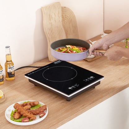 VEVOR Portable Induction Cooktop, 1800W Electric Induction Burner with 9 Temperature Settings, Countertop Induction Hot Plate with 3H Timer, Child Lock, Easy to Clean, for Home Kitchen Cooking - BXKTMSDCL180PEXMRV1 - view 9