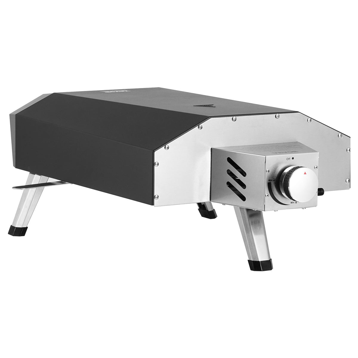 VEVOR Outdoor Pizza Oven, 13" Gas Fired Pizza Maker, Portable Outside Pizza Grill with Thickened Cordierite Pizza Stone, Waterproof Cover, Iron Spray Gas Oven with Foldable Leg for Camping & Backyard - BXPSLWNZWDJPWVMPWV0 - view 10
