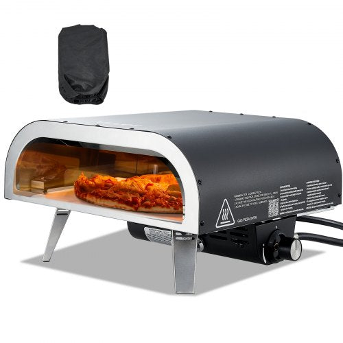 VEVOR Propane Outdoor Pizza Oven, 12 Inch Gas Pizza Maker, Portable Pizza-Cooker with Thickened Pizza-Stone, Carry Bag, Pizza-Oven for Outside Backyard Patio Camping, Black - BXPSLWPTWXZG473H9001V0 - view 2