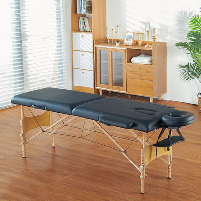 VEVOR Portable Massage Table 24" W, 2 Folding Lightweight Massage Table, 8-Level Height Adjustable Salon Tattoo Bed, Spa Table with Headrest, Armrests, Hand Pallet & Carrying Bag, 600LBS - BXSAMCZXCGK5K5KKEV0 - view 9