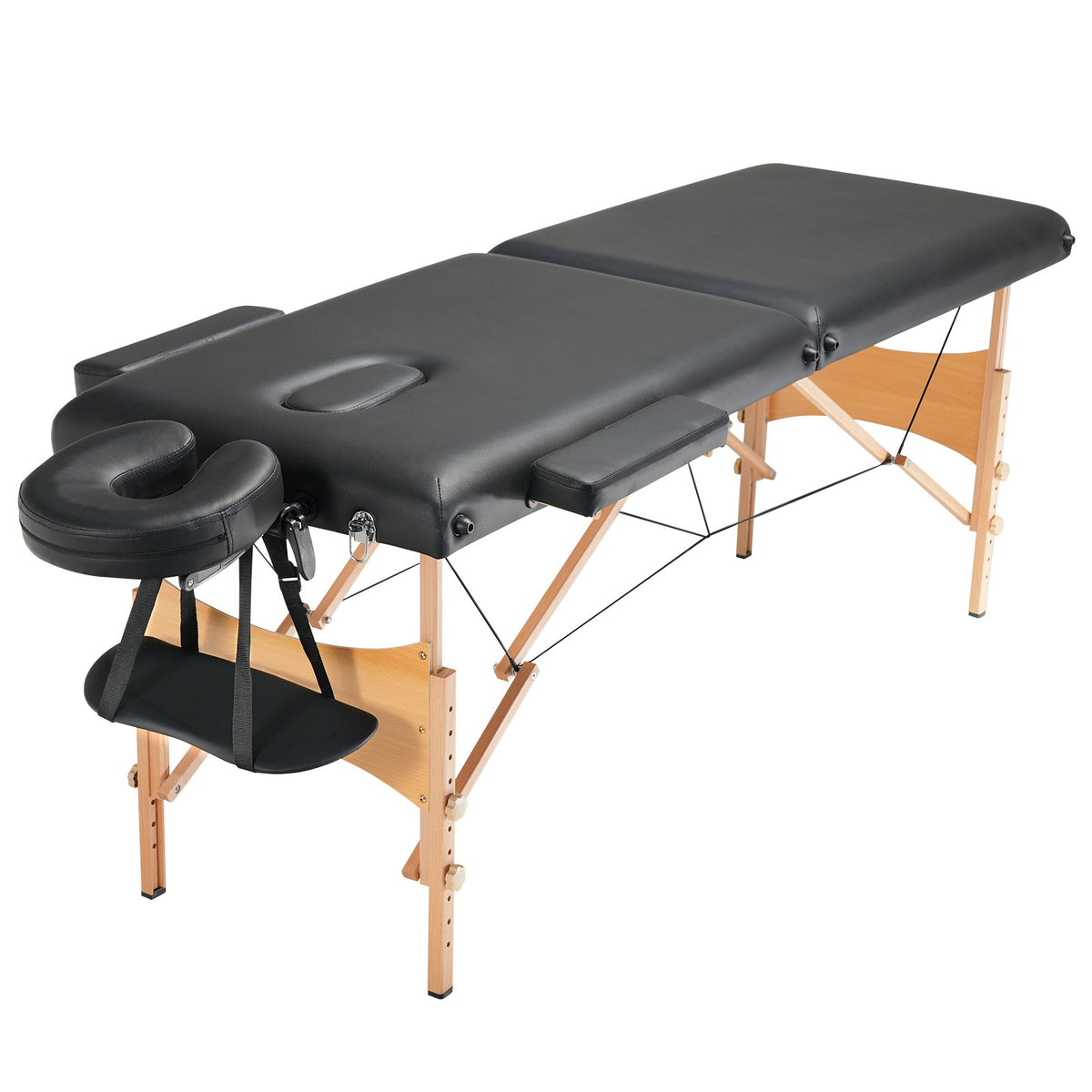 VEVOR Portable Massage Table 24" W, 2 Folding Lightweight Massage Table, 8-Level Height Adjustable Salon Tattoo Bed, Spa Table with Headrest, Armrests, Hand Pallet & Carrying Bag, 600LBS - BXSAMCZXCGK5K5KKEV0 - view 10