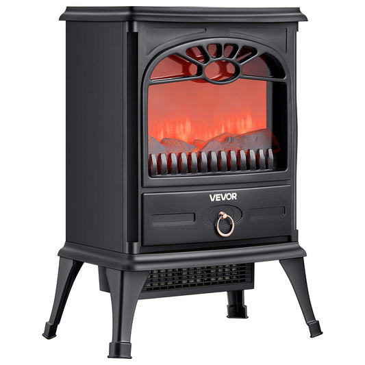 VEVOR 22.8inch Freestanding Fireplaces, 1500W 5120BTU Portable Electric Fireplace Stove Heater, with Overheating Protection,Realistic Flames,for Living Room,Bedroom,Study,Dining Room Warmth,Black - BXSBL22INCHHNTQQW001V1 - view 1