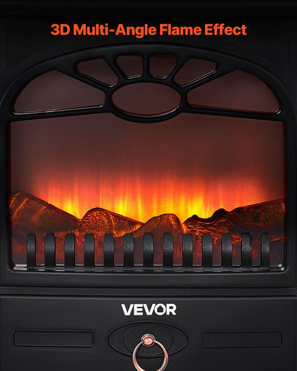 VEVOR 22.8inch Freestanding Fireplaces, 1500W 5120BTU Portable Electric Fireplace Stove Heater, with Overheating Protection,Realistic Flames,for Living Room,Bedroom,Study,Dining Room Warmth,Black - BXSBL22INCHHNTQQW001V1 - view 5