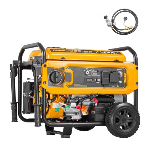 VEVOR Portable Generator, Gasoline 4650W Peak Watt & LPG 4130W Peak Watt Dual Fuel Generator, Home Backup Generators with Electric Start, Gasoline & LPG Powered, CO Sensor, 20A & 50A Outlets - BXSFDJSRLKYLU7X9M001V1 - view 2
