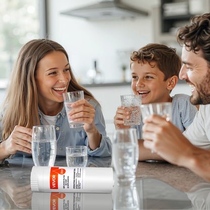 VEVOR Refrigerator Water Filter Replacement, Carbon Block Filtration for Clear Drinking Water, Certified to Reduce Chlorine, Taste & Odor, Lead, Sediments, 70+ Contaminants, White, 1 Pack - BXSGLQDJGEBXWOYHD001V0 - view 9