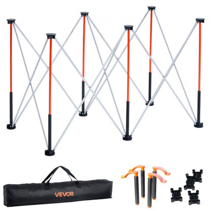VEVOR Portable Folding Workstand, 4.15 x 2.18 ft Collapsible Workbench, 2500 lbs Weight Capacity, No Assembly Foldable Work Stand with Storage Bag, Table Top NOT Included, for Garage Workshop Outdoor - BXSGZTPPSL4F8JA6T001V0 - view 2