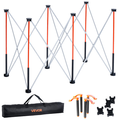 VEVOR Portable Folding Workstand, 4.16 x 2.18 ft Collapsible Workbench, 2500 lbs Weight Capacity, No Assembly Foldable Work Stand with Storage Bag, Table Top NOT Included, for Garage Workshop Outdoor - BXSGZTPPSL4FAB6G7001V0 - view 1