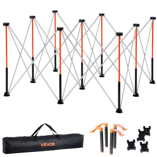 VEVOR Portable Folding Workstand, 4.15 x 4.15 ft Collapsible Workbench, 3500 lbs Weight Capacity, No Assembly Foldable Work Stand with Storage Bag, Table Top NOT Included, for Garage Workshop Outdoor - BXSGZTPPSL4FOJFJN001V0 - view 2