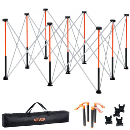 VEVOR Portable Folding Workstand, 4.15 x 4.15 ft Collapsible Workbench, 3500 lbs Weight Capacity, No Assembly Foldable Work Stand with Storage Bag, Table Top NOT Included, for Garage Workshop Outdoor - BXSGZTPPSL4FOJFJN001V0 - view 2
