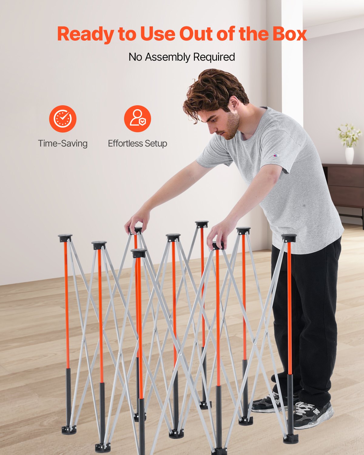 VEVOR Portable Folding Workstand, 4.15 x 4.15 ft Collapsible Workbench, 3500 lbs Weight Capacity, No Assembly Foldable Work Stand with Storage Bag, Table Top NOT Included, for Garage Workshop Outdoor - BXSGZTPPSL4FOJFJN001V0 - view 4