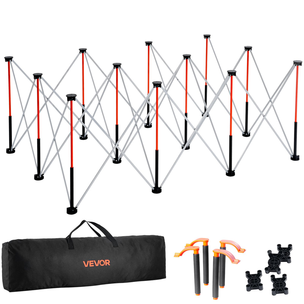 VEVOR Portable Folding Workstand, 6.12 x 4.14 ft Collapsible Workbench, 4500 lbs Weight Capacity, No Assembly Foldable Work Stand with Storage Bag, Table Top NOT Included, for Garage Workshop Outdoor - BXSGZTPPSL6FC1QQP001V0 - view 1