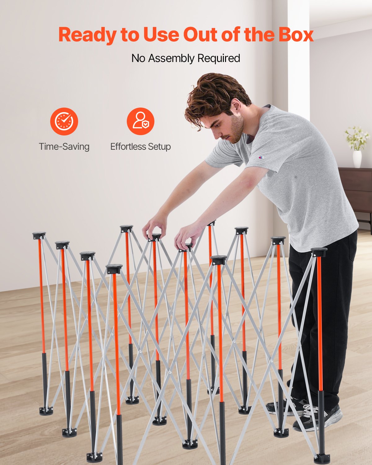 VEVOR Portable Folding Workstand, 6.12 x 4.14 ft Collapsible Workbench, 4500 lbs Weight Capacity, No Assembly Foldable Work Stand with Storage Bag, Table Top NOT Included, for Garage Workshop Outdoor - BXSGZTPPSL6FC1QQP001V0 - view 4