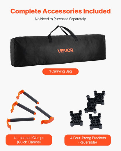 VEVOR Portable Folding Workstand, 6.12 x 4.14 ft Collapsible Workbench, 4500 lbs Weight Capacity, No Assembly Foldable Work Stand with Storage Bag, Table Top NOT Included, for Garage Workshop Outdoor - BXSGZTPPSL6FC1QQP001V0 - view 7